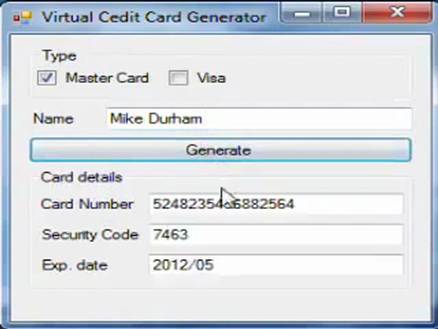 Credit Card Generator V2